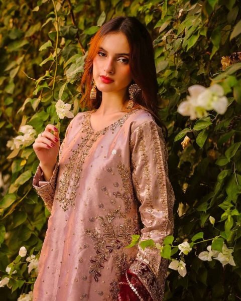 Light Pink Salwar Suit With Dupatta in Fendy Silk With Sequence Embroidery Work Ready To Wear Collection