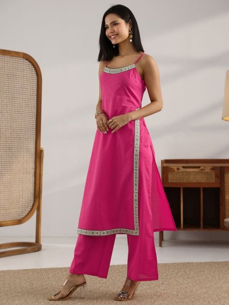Light Weight Parampara Embroidered Kurti with Plazzo and Digital Print Dupatta for Casual Look  Straight Cut Long Kurtis