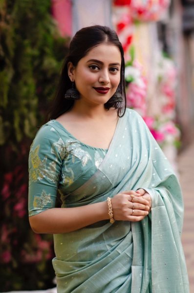 Light Weight Soft Cotton Linen Saree Linen Sarees Wholesale