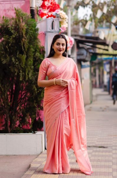 Light Weight Soft Cotton Linen Saree Linen Sarees Wholesale