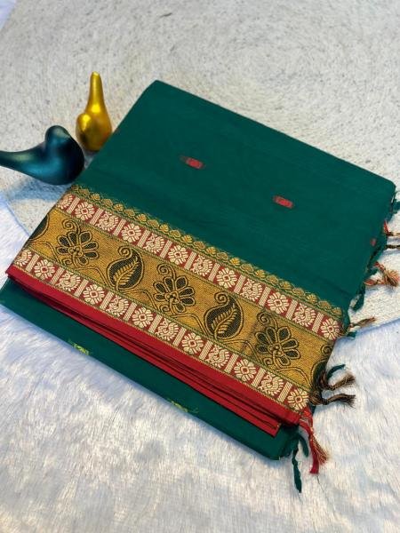 Lightweight 100% Pure Cotton Silk Soft Saree For Traditional Wear Cotton Sarees Wholesale