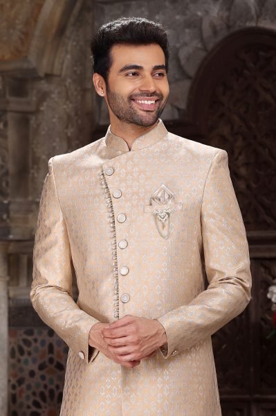 Lightweight Golden Wholesale Indo Western Set for Resellers at Manufacturer Rate Kurta Pajama Wholesale