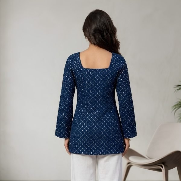 Lightweight Jacquard Georgette Kurti Perfect for Daily Wear for Resellers Full Set Kurti
