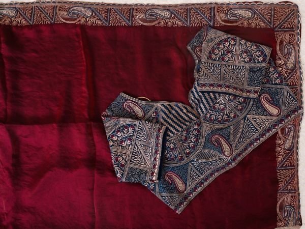 Lightweight Maroon Soft Fendy Satin Saree with Full Stitched Designer Blouse Designer Wedding Sarees Wholesale
