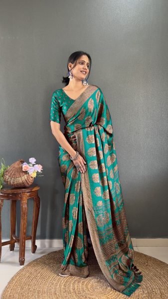 Lightweight Printed Saree for Women Soft Moss Silk Online Designer Saree Sale Silk Sarees Wholesale