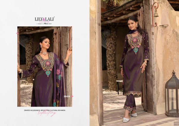 Lily and Lali Ariana Simmer Silk Readymade Pant Style Suits 4 Pcs Catalogue at Wholesale Rate Full Set Salwar Kameez