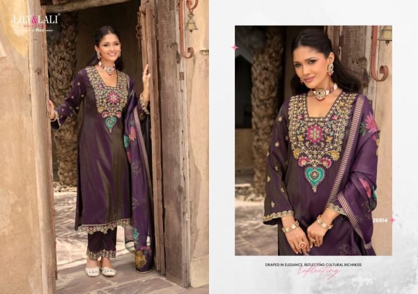 Lily and Lali Ariana Simmer Silk Readymade Pant Style Suits 4 Pcs Catalogue at Wholesale Rate Full Set Salwar Kameez