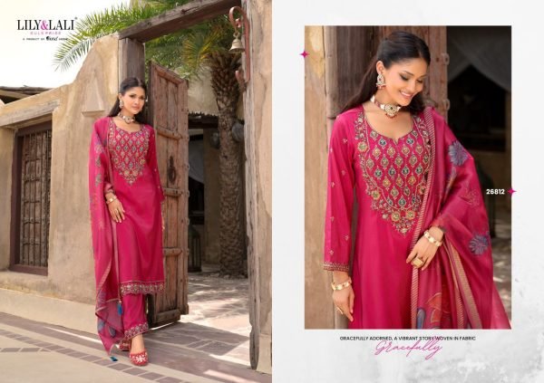 Lily and Lali Ariana Simmer Silk Readymade Pant Style Suits 4 Pcs Catalogue at Wholesale Rate Full Set Salwar Kameez