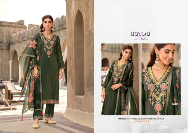 Lily and Lali Ariana Simmer Silk Readymade Pant Style Suits 4 Pcs Catalogue at Wholesale Rate Full Set Salwar Kameez