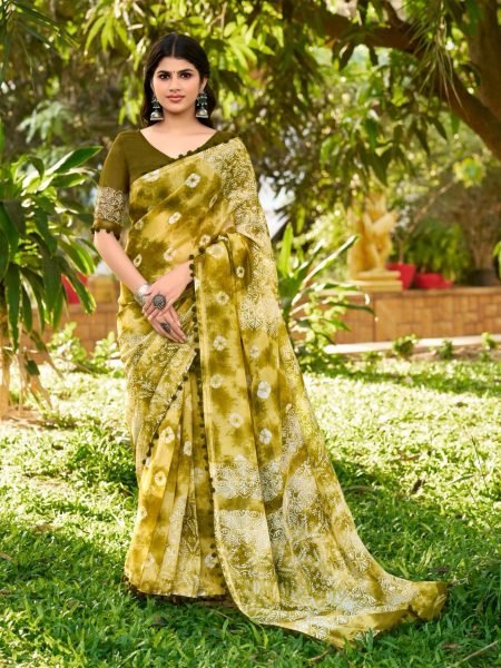 Low-Price Launch Soft Cotton Saree Perfect for Summer Pom-Pom Border Sarees 