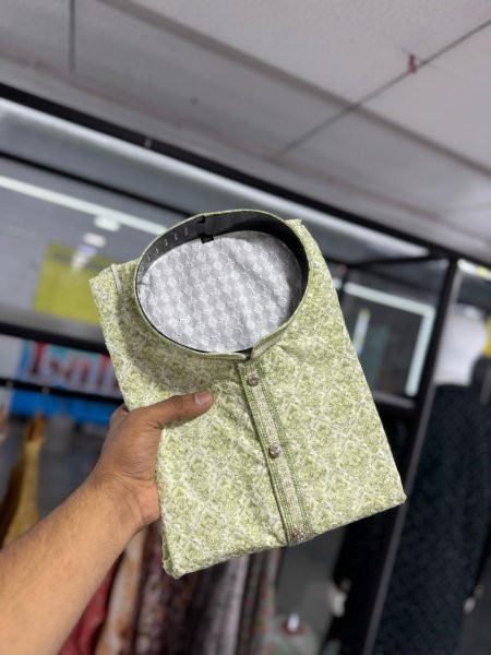 Lucknowi Embroidered Cotton Kurta Pajama Set Traditional  & Elegant Wear Kurta Pajama Wholesale