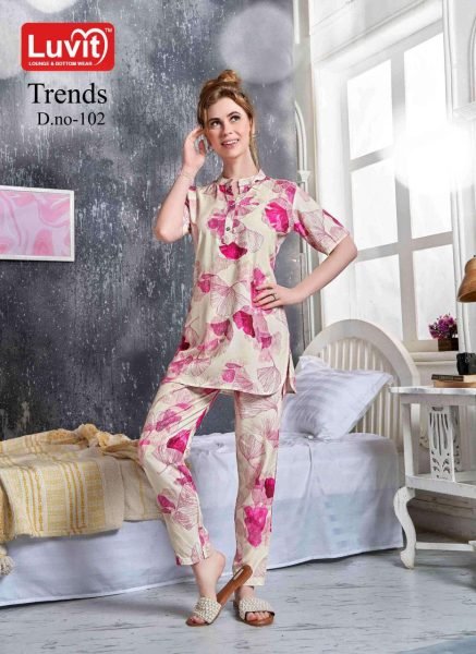 Luvit Trends Stylish Rayon Co - Ord Set for Effortless Daily Comfort  Full Set Kurti