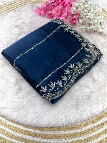Luxurious Handcrafted Zimmy Choo Saree with Khatli Cut Dana   Hand Diamond Work For Party Wear  JIMMY CHOO SAREE