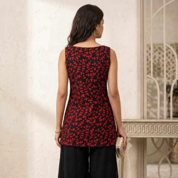 Luxurious Jacquard Georgette Straight Cut Kurti for Women Office and Casual Wear Full Set Kurti