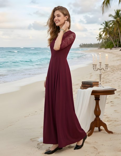 Luxurious Maroon Elegant Full Stitched Net Dress for Women at Manufacturer Price Western Ladies Top Wholesale