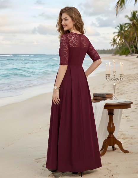Luxurious Maroon Elegant Full Stitched Net Dress for Women at Manufacturer Price Western Ladies Top Wholesale