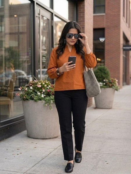 Luxurious Orange Jaipuri Print Cotton Top at Wholesale Rate for Women 