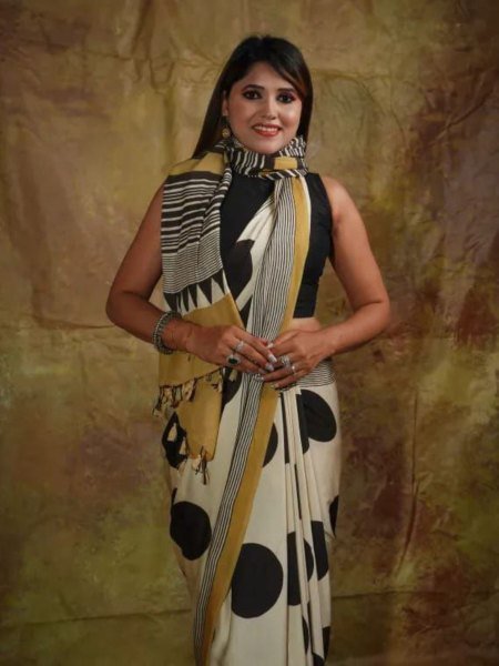 Pure Satin Silk Saree with Glossy Finish  &  Blouse Perfect for Weddings Sarees 
