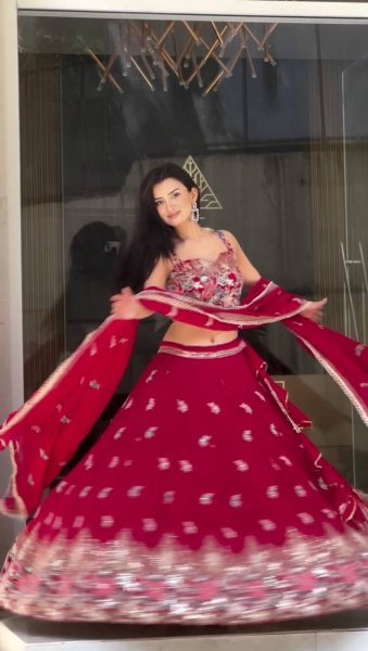 Luxurious Rani Pink Faux Georgette Lehenga Choli with Coding Dori Sequins Work Designer Lehenga Choli
