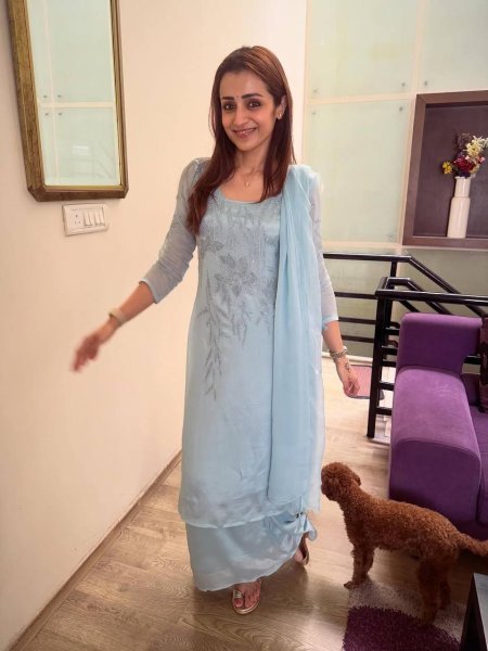 Luxurious Sky Blue Crunchy Fabric Embroidered Palazzo Set with Matching Dupatta Ready To Wear Collection