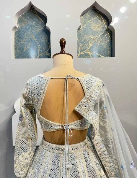 Luxury 2025 Designer Lehenga Choli Set Butterfly Net Georgette Lehenga Choli with Heavy Coding Real Mirror Work Wedding Reception Wear Best Whol Designer Lehenga Choli