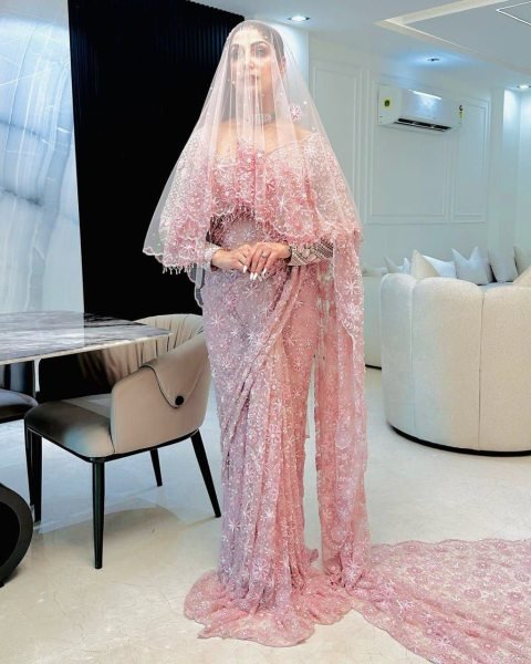 Luxury Butterfly Net Saree with Heavy Work for Engagement Outfits  Bollywood Fancy Sarees Wholesale