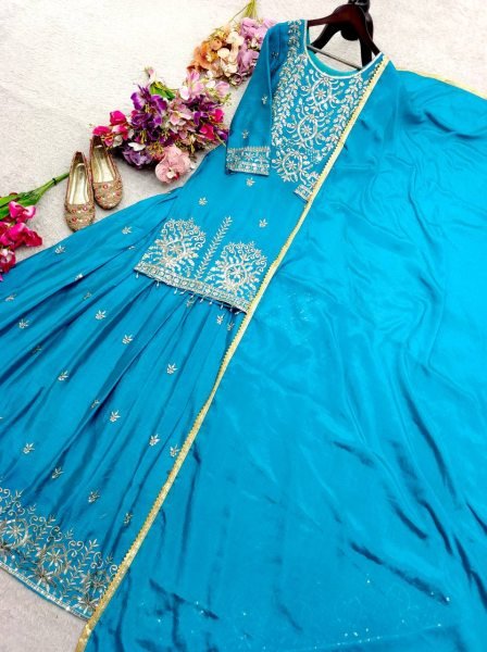 Luxury Chinon Silk Lehenga with Pearl Lace Detailing Ready To Wear Collection