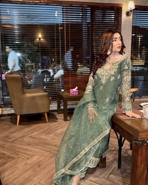 Luxury Embroidered Organza Silk Kurti Set with Palazzo   Fancy Dupatta Ready for Celebrations Ready To Wear Collection