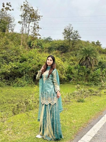 Luxury Embroidered Palazzo Suit in Heavy Frendy Silk Ready To Wear Suit