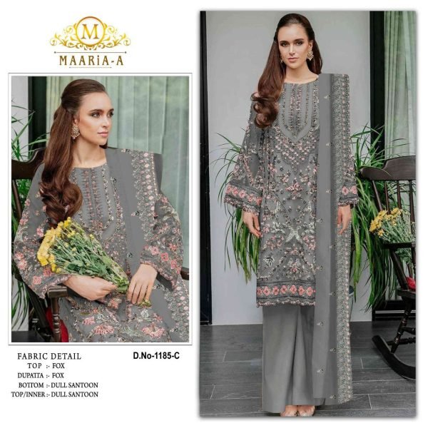 Luxury Maaria A Partywear Outfit Embroidered Pakistani Suit Catalog Pakistani Suits Wholesale