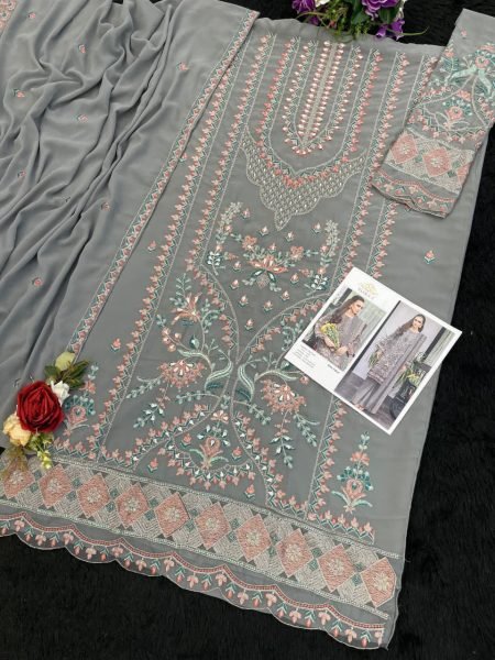 Luxury Maaria A Partywear Outfit Embroidered Pakistani Suit Catalog Pakistani Suits Wholesale