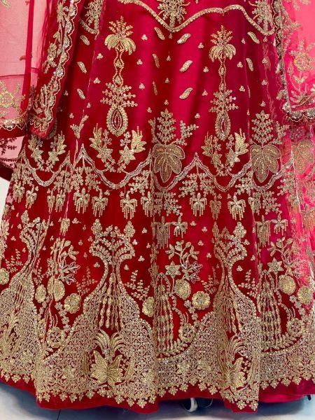 Luxury Bridal Gown Butterfly Net with Diamond and Embroidery Work Indian Wedding Wear Wedding Bridal Dress Wholesale