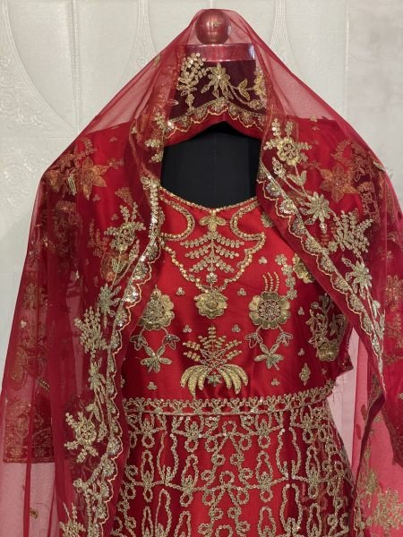 Luxury Bridal Gown Butterfly Net with Diamond and Embroidery Work Indian Wedding Wear Wedding Bridal Dress Wholesale