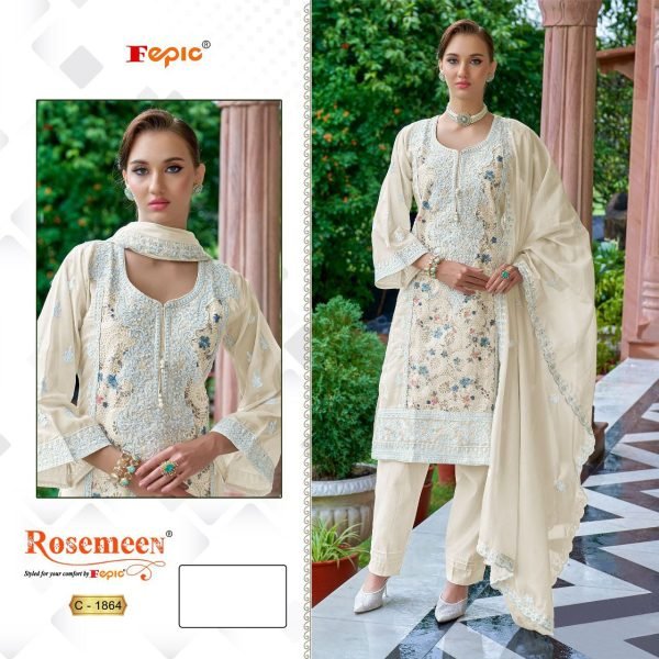  Luxury Organza Embroidered Pakistani Suits by Fepic Rosemeen  Pakistani Suits Wholesale