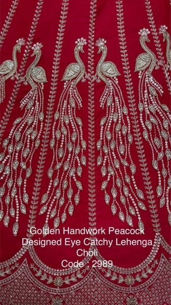 Luxury Red Designer Lehenga with Handwork for Wedding Wear Bridal Lehenga Choli