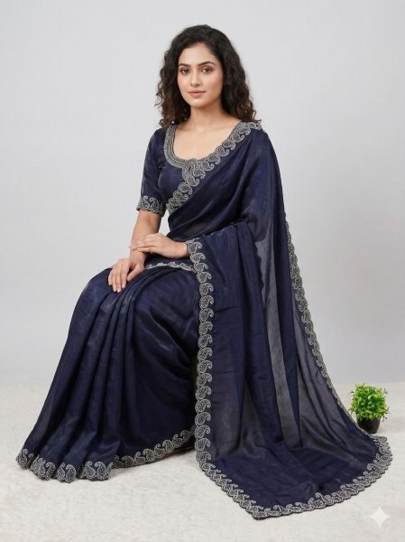Luxury Silk Saree With Blouse for Women Party and Festive Wear Silk Sarees Wholesale