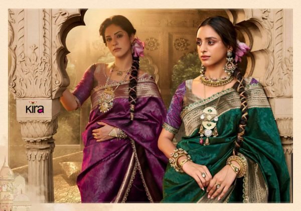 Luxury Soft Banarasi Silk Saree by Kira Kalaya for Wedding Season Banarasi Saree Wholesale