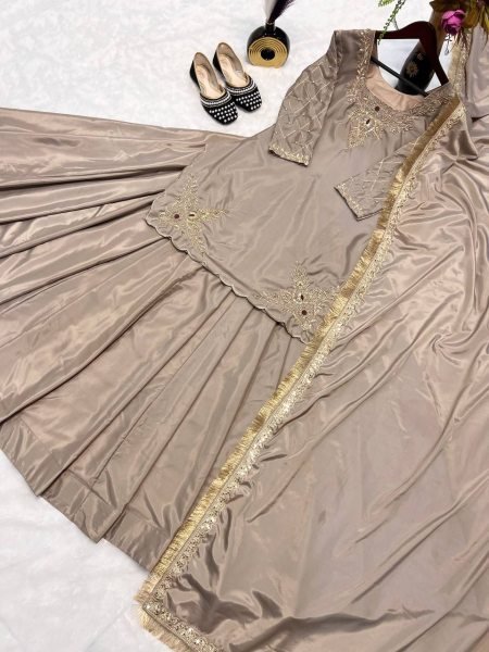 Luxury Wedding Lehenga Collection Natural Crepe Silk  Best Seller Embroidery Set from Surat Ready To Wear Collection