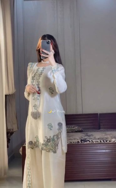 Luxury White Silk Farshi Salwar Kurta Set for Festive Collection Ready To Wear Collection