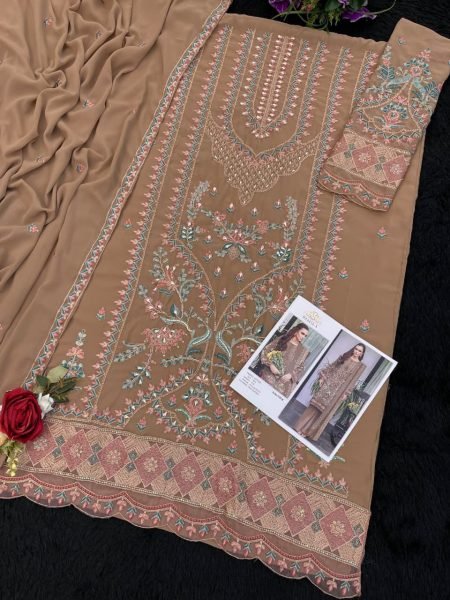 Maaria A Designer Pakistani Suit Heavy Fox Georgette with Embroidery Work and Dupatta Pakistani Suits Wholesale