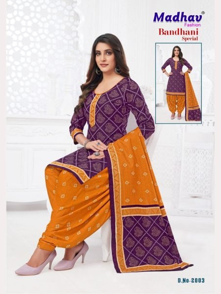 Madhav Bandhani Special Full Set Dress Material Collection  Full Set Dress Material