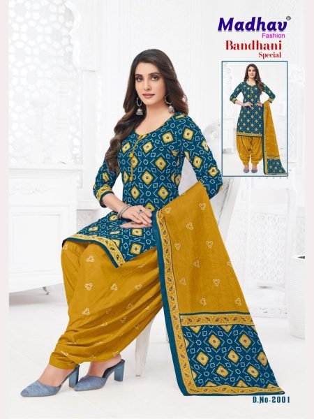 Madhav Bandhani Special Full Set Dress Material Collection  Full Set Dress Material