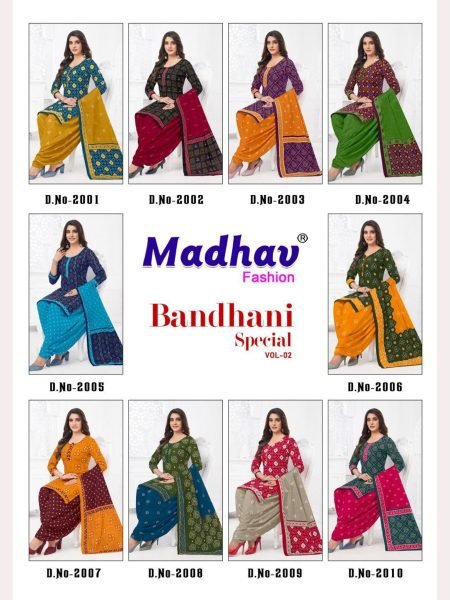 Madhav Bandhani Special Full Set Dress Material Collection  Full Set Dress Material