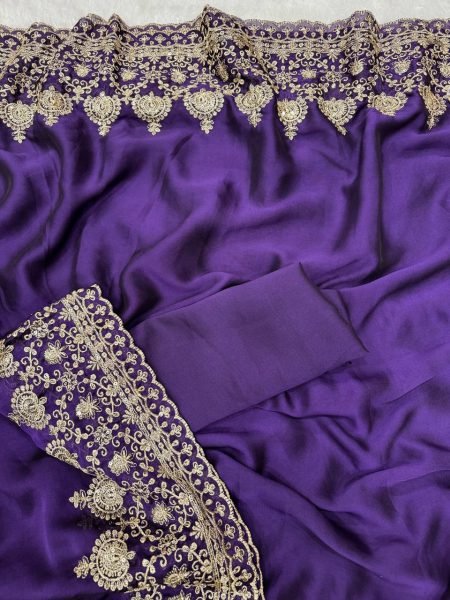 Madhuri Dixit Wearing Rangoli Silk Saree with Sequence Zari Embroidery Bollywood Fancy Sarees Wholesale