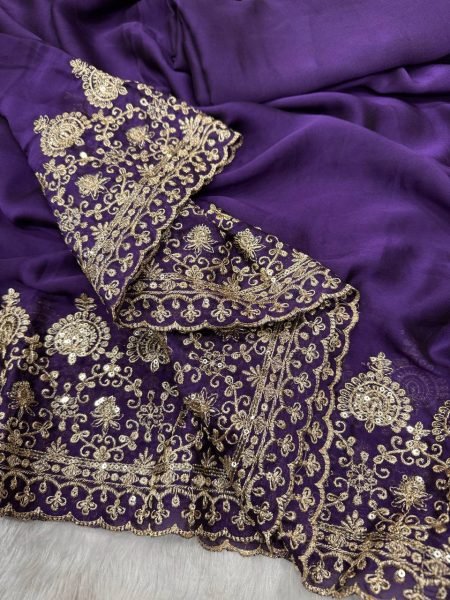 Madhuri Dixit Wearing Rangoli Silk Saree with Sequence Zari Embroidery Bollywood Fancy Sarees Wholesale