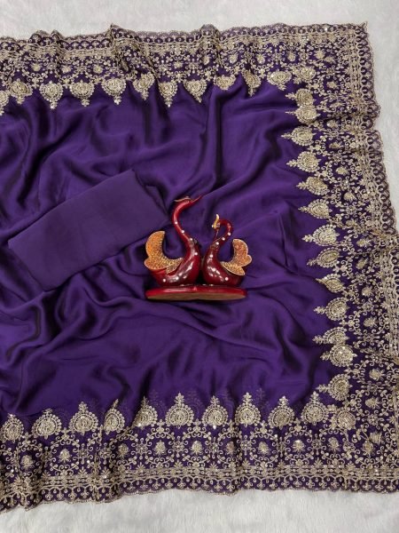 Madhuri Dixit Wearing Rangoli Silk Saree with Sequence Zari Embroidery Bollywood Fancy Sarees Wholesale