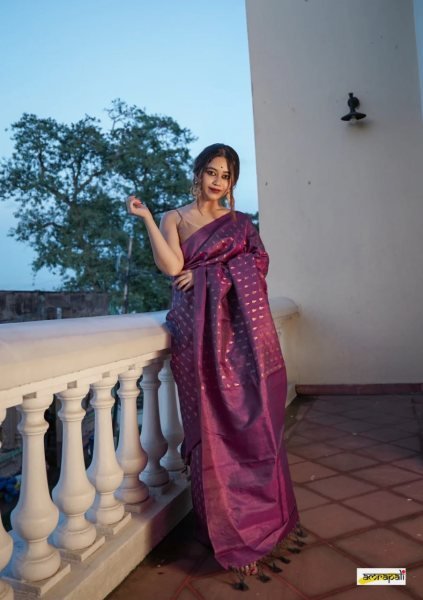 Magenta Majesty Banarasi Soft Silk Saree with Rich Gold Zari Weaving Banarasi Saree Wholesale