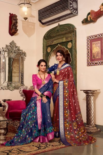 Magical Kalamkari Print Saree in Poly Cotton Traditional Look  Zari Finish Online Shopping Deal Printed Cotton Sarees Wholesale