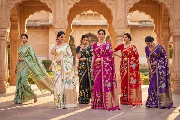 Magnetic Black Hand Dyed Crepe Silk Saree with Fancy Latkans at Manufacturer Price Silk Sarees Wholesale