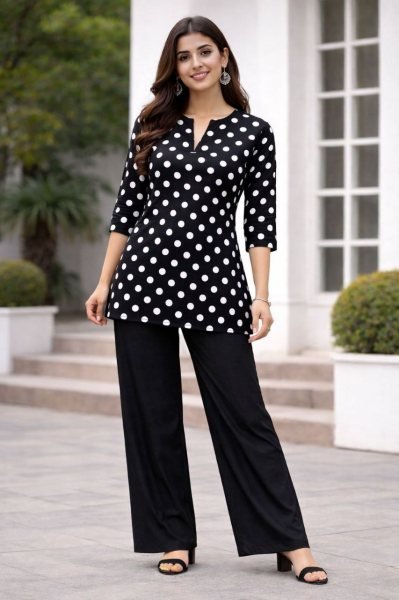 Magnetic Black Smart Casual Rayon Co-ord Set for Effortless Daily Styling CO ORD Sets